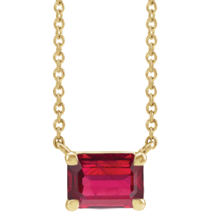 14KT Gold Stone 18" Necklace