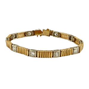 14KT Yellow Gold Natural Diamond Bracelet