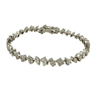 14KT White Gold 6.75 CTW Lab-Grown Diamond Line Bracelet